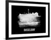 Dusseldorf Skyline Brush Stroke - White-NaxArt-Framed Art Print