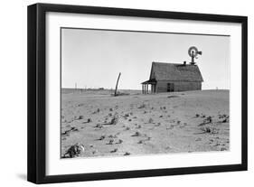 Dust Bowl Farm-Dorothea Lange-Framed Art Print