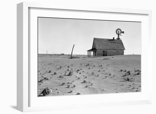 Dust Bowl Farm-Dorothea Lange-Framed Art Print