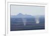 Dust Devils Twirl in the Desert Along the Mexico Border, Southern New Mexico-null-Framed Photographic Print