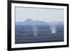 Dust Devils Twirl in the Desert Along the Mexico Border, Southern New Mexico-null-Framed Photographic Print