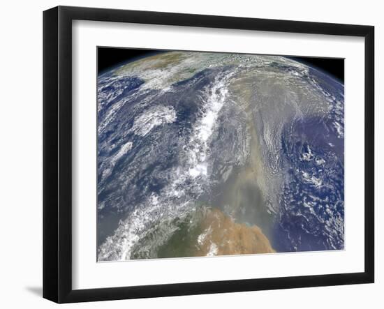 Dust Heading West Toward South America and the Gulf of Mexico.-null-Framed Photographic Print