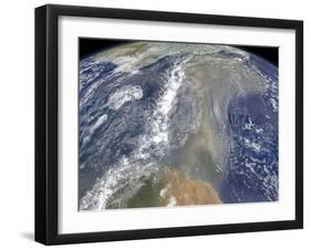 Dust Heading West Toward South America and the Gulf of Mexico.-null-Framed Photographic Print