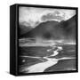 Dust Rising Up from Bed of the Waimakariri River-null-Framed Stretched Canvas