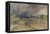 Dust Storm Coming On, Near Jaipur Rajputana, 1863-William 'Crimea' Simpson-Framed Stretched Canvas
