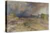 Dust Storm Coming On, Near Jaipur Rajputana, 1863-William 'Crimea' Simpson-Stretched Canvas