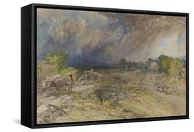 Dust Storm Coming On, Near Jaipur Rajputana, 1863-William 'Crimea' Simpson-Framed Stretched Canvas