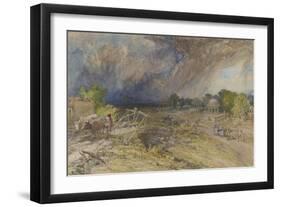 Dust Storm Coming On, Near Jaipur Rajputana, 1863-William 'Crimea' Simpson-Framed Giclee Print