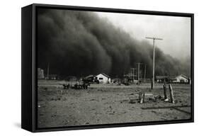 Dust Storm in Springfield-null-Framed Stretched Canvas