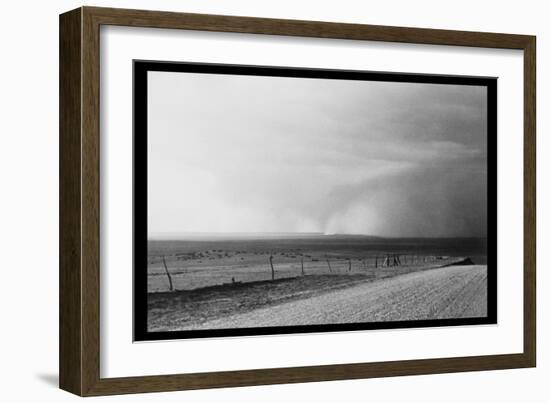 Dust Storm near Mills, New Mexico-Dorothea Lange-Framed Art Print