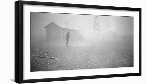 Dust storm New Mexico, 1935-Dorothea Lange-Framed Photographic Print