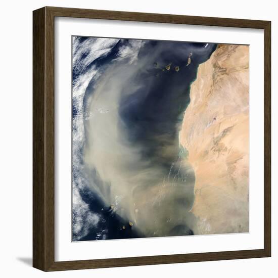 Dust Storm Over the Cape Verde Islands-PLANETOBSERVER-Framed Premium Photographic Print