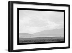 Dust Storm over the Manzanar Relocation Camp-Ansel Adams-Framed Art Print