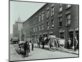 Dustmen and Dust Cart in Beckett Street, Camberwell, London, 1903-null-Mounted Photographic Print