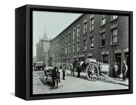 Dustmen and Dust Cart in Beckett Street, Camberwell, London, 1903-null-Framed Stretched Canvas