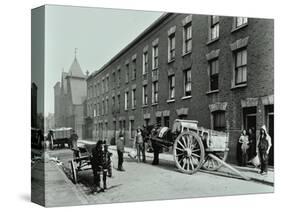Dustmen and Dust Cart in Beckett Street, Camberwell, London, 1903-null-Stretched Canvas