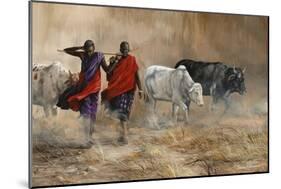 Dusty Cattle Drive-Trevor V. Swanson-Mounted Giclee Print