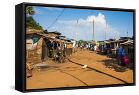 Dusty Village on the Nile Near Jinja, Uganda, East Africa, Africa-Michael-Framed Stretched Canvas