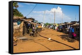 Dusty Village on the Nile Near Jinja, Uganda, East Africa, Africa-Michael-Framed Stretched Canvas