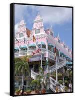 Dutch Architecture of Oranjestad Shops, Aruba, Caribbean-Lisa S^ Engelbrecht-Framed Stretched Canvas