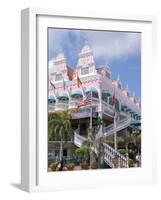 Dutch Architecture of Oranjestad Shops, Aruba, Caribbean-Lisa S^ Engelbrecht-Framed Photographic Print