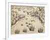 Dutch Arriving at Madura Island, Java, Engraving from Work India Orientalis-Theodor de Bry-Framed Giclee Print