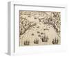 Dutch Arriving at Madura Island, Java, Engraving from Work India Orientalis-Theodor de Bry-Framed Giclee Print