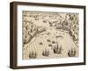 Dutch Arriving at Madura Island, Java, Engraving from Work India Orientalis-Theodor de Bry-Framed Giclee Print