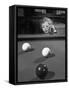 Dutch Billiards Prodigy Renske Quax Looking over the Table-null-Framed Stretched Canvas