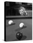 Dutch Billiards Prodigy Renske Quax Looking over the Table-null-Stretched Canvas