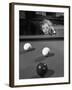 Dutch Billiards Prodigy Renske Quax Looking over the Table-null-Framed Premium Photographic Print