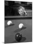 Dutch Billiards Prodigy Renske Quax Looking over the Table-null-Mounted Premium Photographic Print