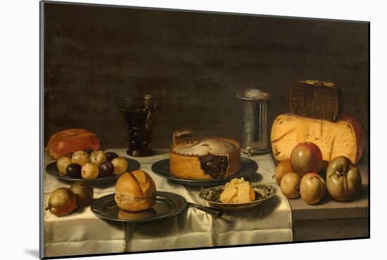 Dutch Breakfast (Oil on Wood)-Floris van Schooten-Mounted Giclee Print