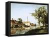 Dutch Canal Scene-Johan-Barthold Jongkind-Framed Stretched Canvas