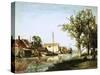 Dutch Canal Scene-Johan-Barthold Jongkind-Stretched Canvas