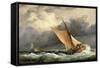 Dutch Cargo Boats in Rough Sea-Edward William Cooke-Framed Stretched Canvas