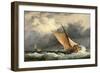 Dutch Cargo Boats in Rough Sea-Edward William Cooke-Framed Premium Giclee Print