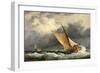 Dutch Cargo Boats in Rough Sea-Edward William Cooke-Framed Premium Giclee Print