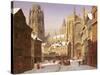 Dutch Cathedral Town-Heinrich Hansen-Stretched Canvas