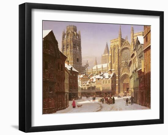 Dutch Cathedral Town-Heinrich Hansen-Framed Giclee Print