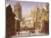 Dutch Cathedral Town-Heinrich Hansen-Mounted Giclee Print