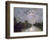 Dutch Channel in the Moonlight, C1840-1891-Johan Barthold Jongkind-Framed Giclee Print