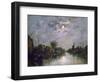 Dutch Channel in the Moonlight, C1840-1891-Johan Barthold Jongkind-Framed Giclee Print