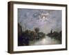 Dutch Channel in the Moonlight, C1840-1891-Johan Barthold Jongkind-Framed Giclee Print