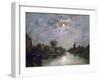 Dutch Channel in the Moonlight, C1840-1891-Johan Barthold Jongkind-Framed Giclee Print