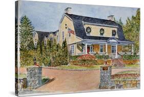Dutch Colonial watercolor-Anthony Butera-Stretched Canvas