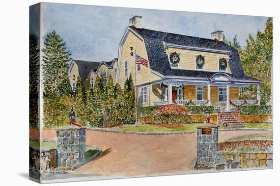 Dutch Colonial watercolor-Anthony Butera-Stretched Canvas