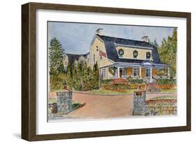 Dutch Colonial watercolor-Anthony Butera-Framed Giclee Print