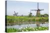 Dutch Country Landscape with Windmills in Spring-Colette2-Stretched Canvas