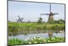 Dutch Country Landscape with Windmills in Spring-Colette2-Mounted Photographic Print